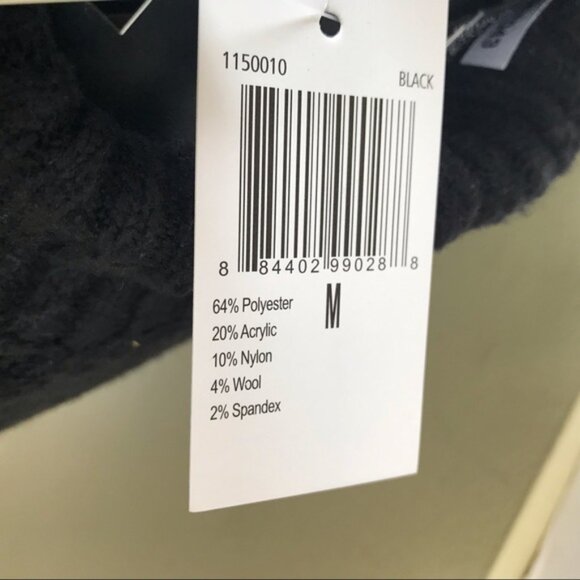 Grace NEW The Perfect Fit Oversized Wool Knit Mock Neck Side Slits Sweater Top M - Picture 8 of 14